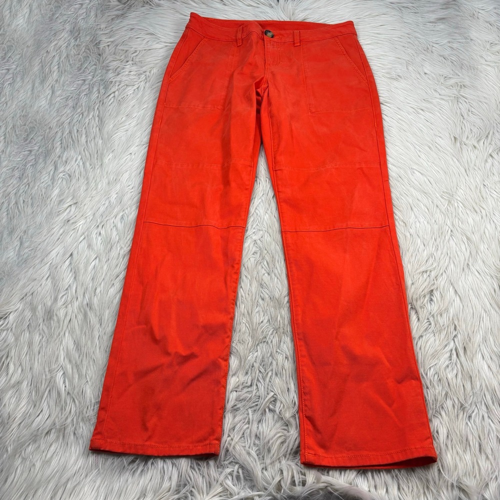 Cabi Women's 4 Orange Straight Leg Utility Trouser Pant Chino Dopamine